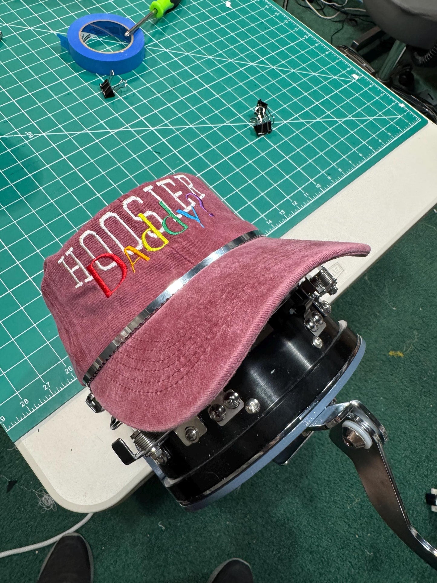 Hoosier Daddy? Embroidered Dad Hat – Indiana Pride Cap with Rainbow Stitching