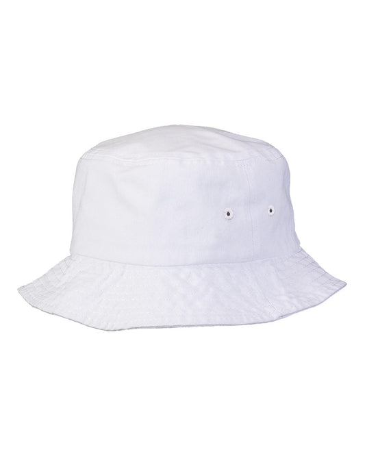 Cotton bucket hat in White