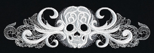 Ghost Baroque Skull Border