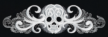 Ghost Baroque Skull Border