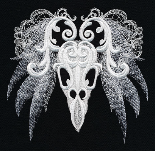 Ghost Baroque Bird Skull