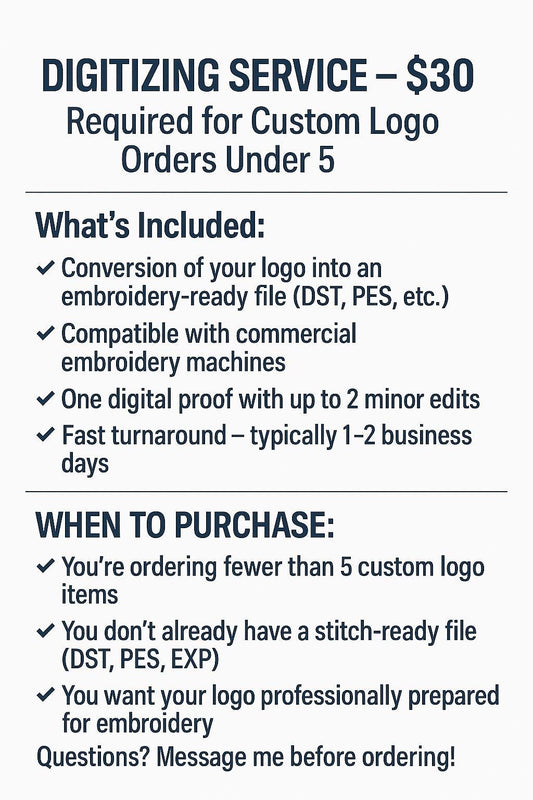 Embroidery Digitizing Service – Custom Logo or Design