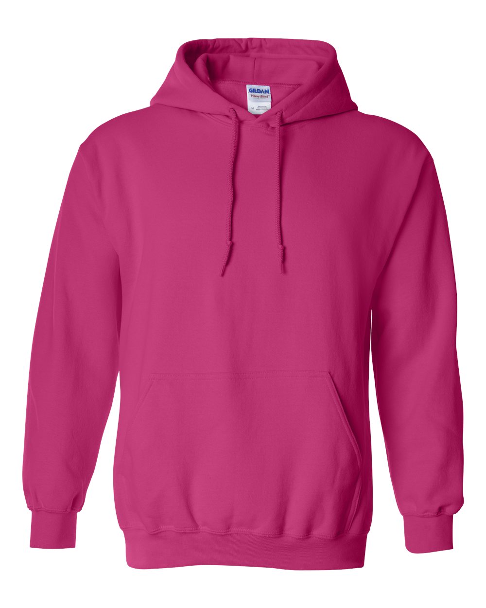 Gildan 18500 cotton blend hoodie in Heliconia
