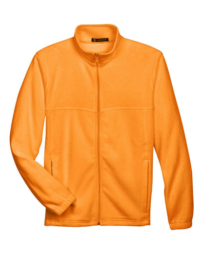 Harriton M990 Men's Full-Zip Fleece in Safety Orange