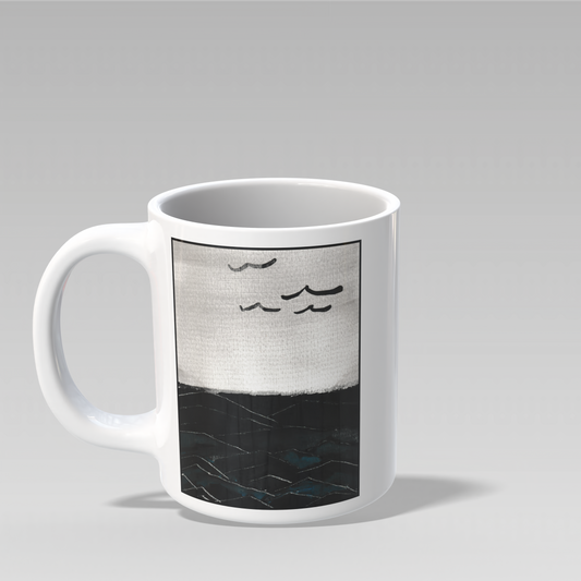 “A Dark Time”– Artsy Fartsy Mug, 11oz White Ceramic Coffee Cup, Artwork by Donnie