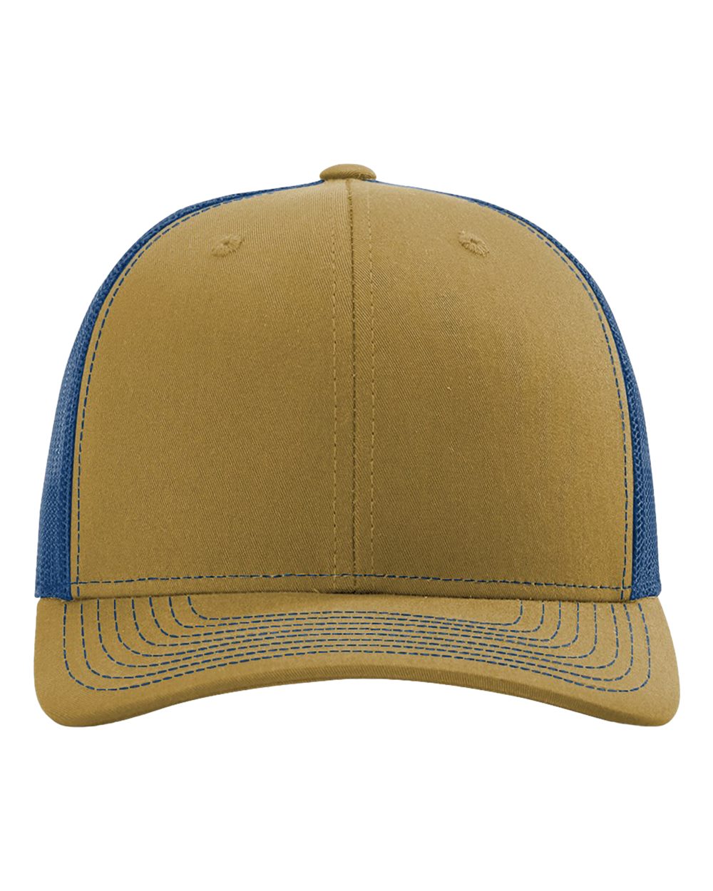 Richardson 112 trucker cap in Biscuit/ True Blue
