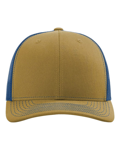 Richardson 112 trucker cap in Biscuit/ True Blue