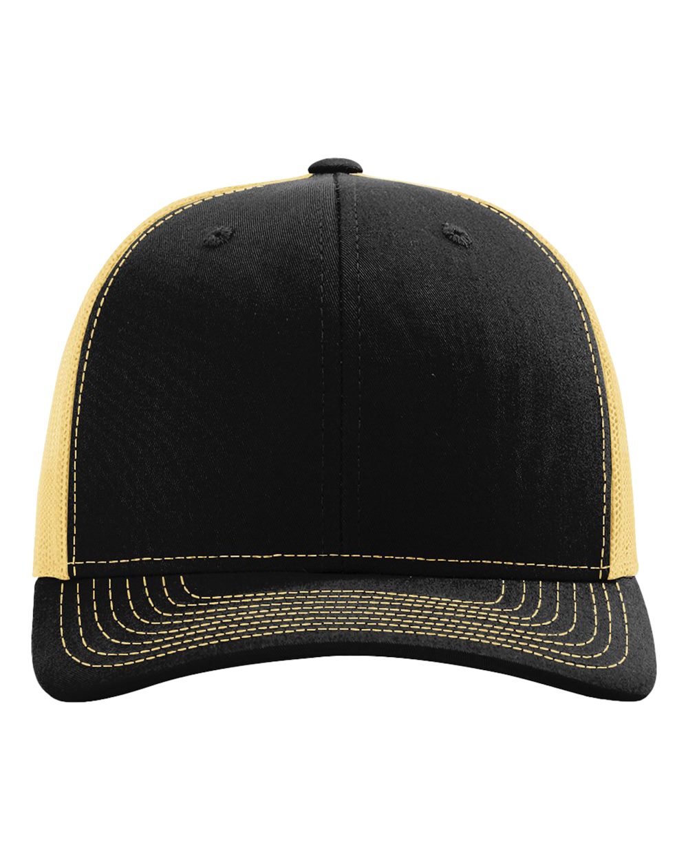 Richardson 112 trucker cap in Black/ Vegas Gold