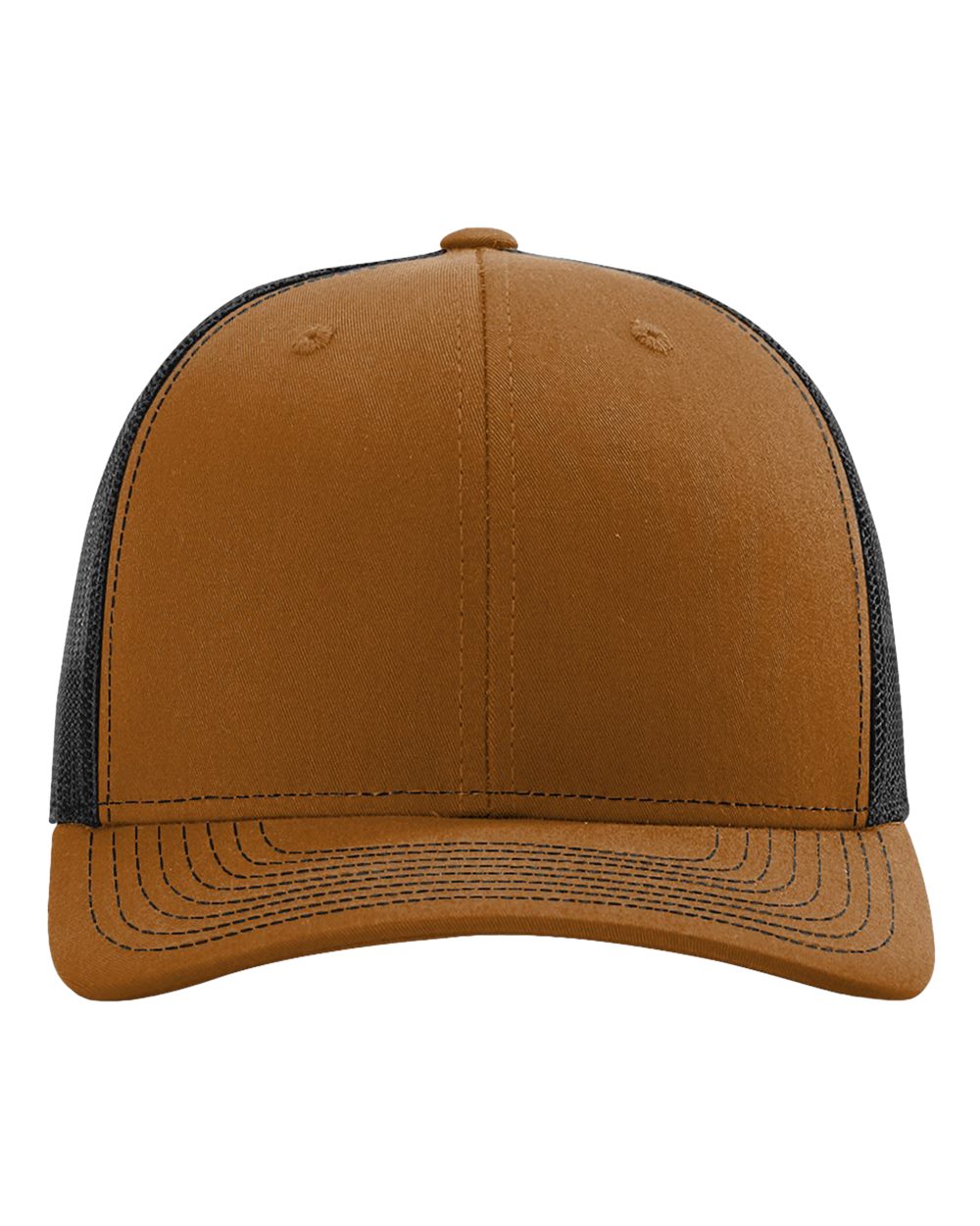 Richardson 112 trucker cap in Carmel/ Black with embroidered IMC logo