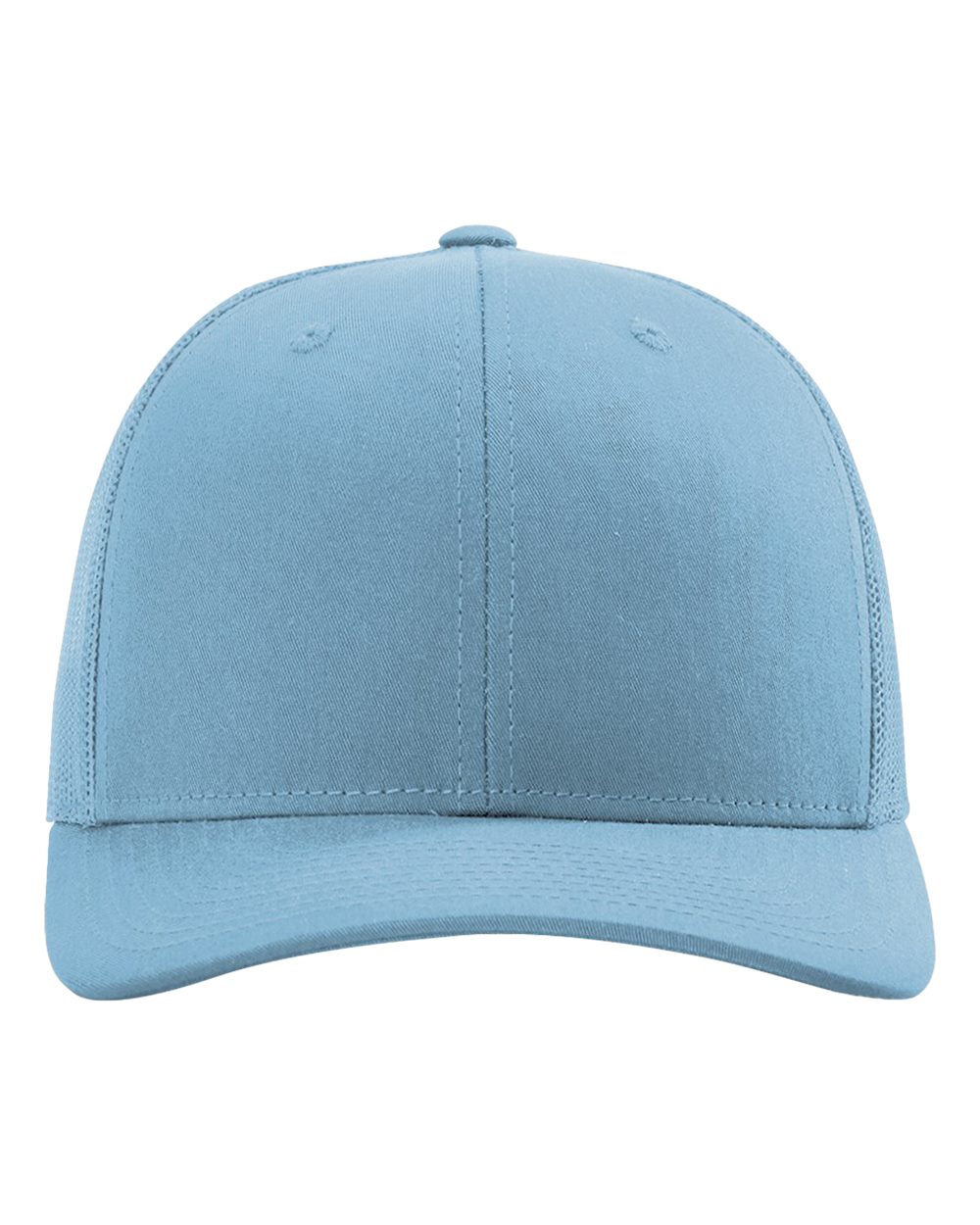 Richardson 112 trucker cap in Columbia Blue with embroidered IMC logo