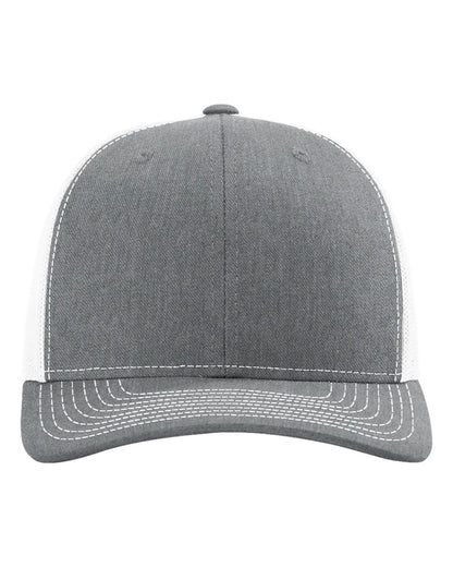 Richardson 112 trucker cap in Heather Grey/ White