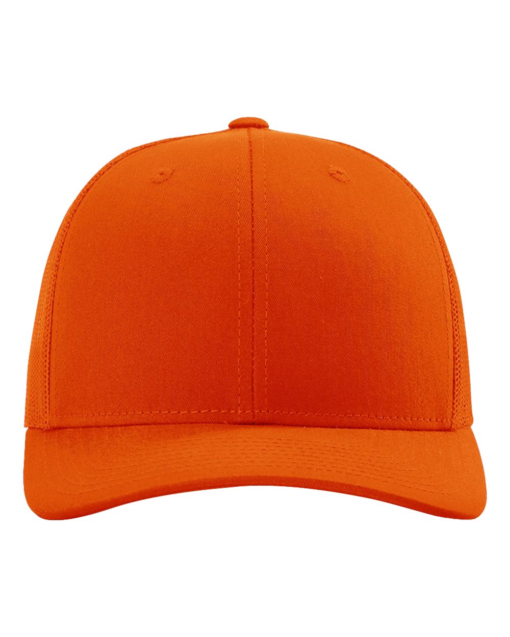 Richardson 112 trucker cap in Orange with embroidered IMC logo