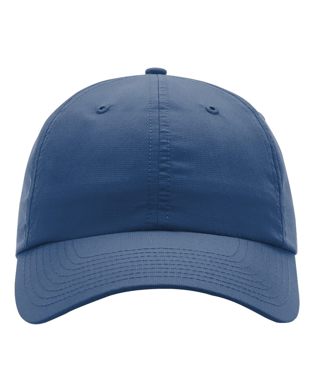 Light blue cap with a light structured front panel for embroidery