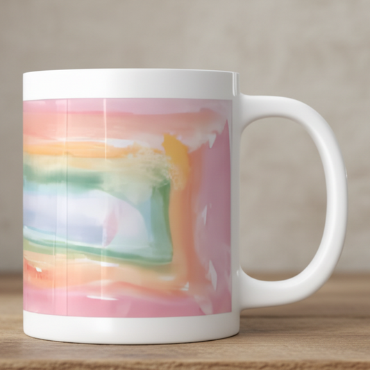"Pastel Rainbow" — Artsy Fartsy Coffee Mug