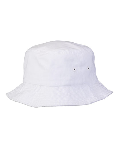 Cotton bucket hat in White