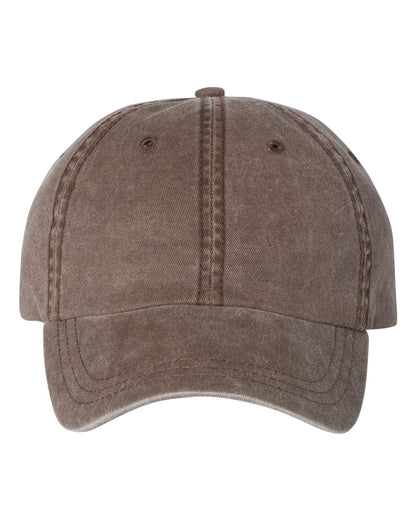 Unstructured cotton cap in Brown