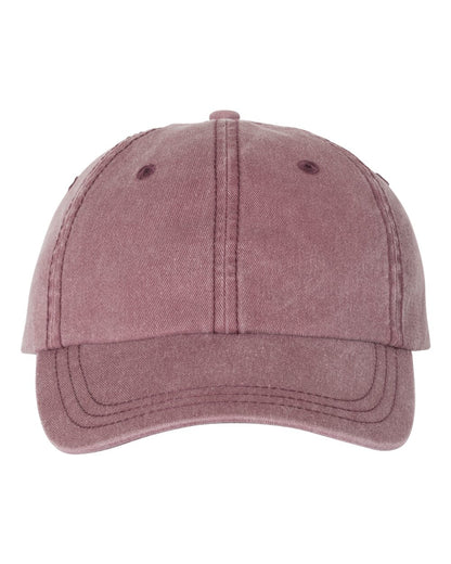 Unstructured cotton cap in Maroon