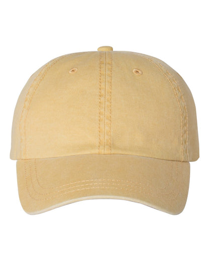 Unstructured cotton cap in Mustard