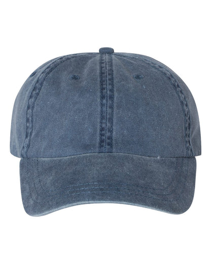 Unstructured cotton cap in Navy
