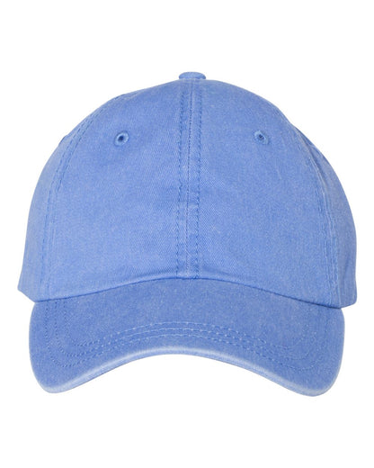 Unstructured cotton cap in Periwinkle