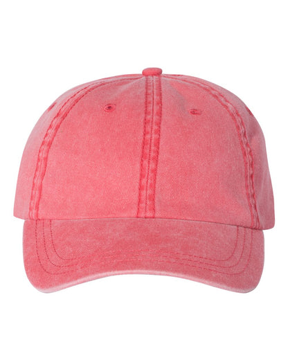 Unstructured cotton cap in Red