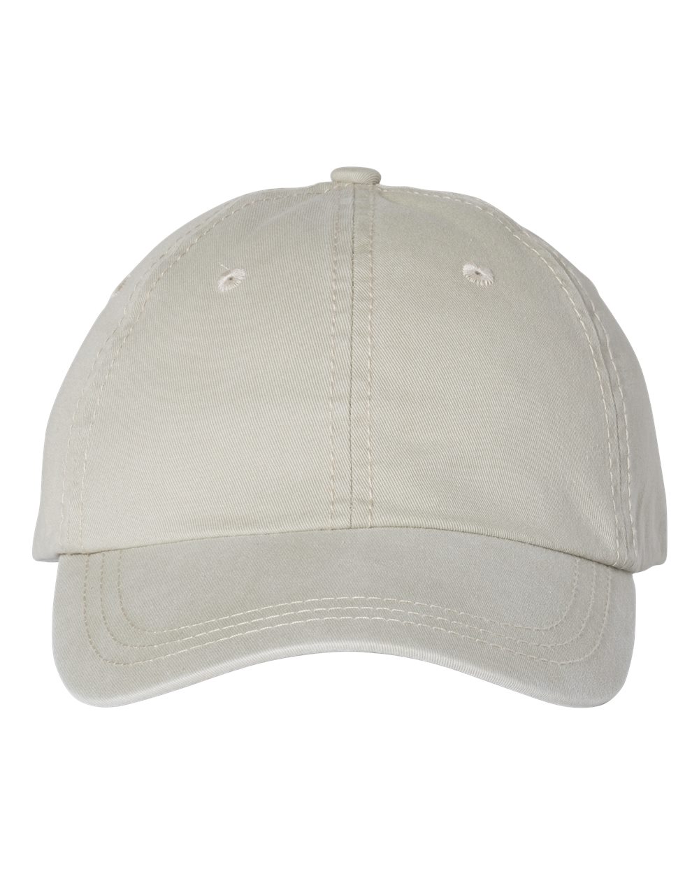 Valucap SP500 unstructured dad hat in Stone with embroidered IMC logo