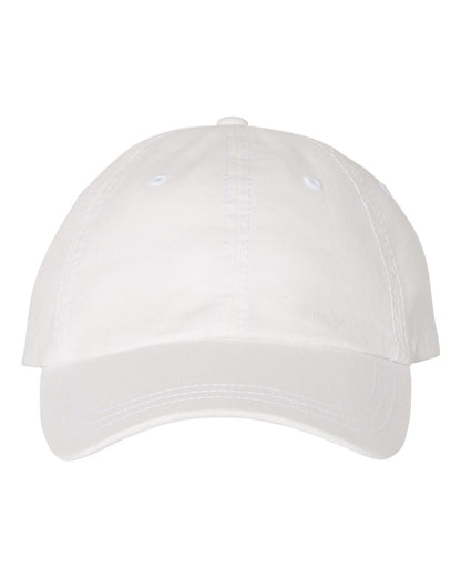 Unstructured cotton cap in White
