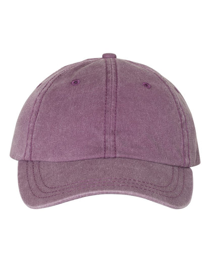 Unstructured cotton cap in Wine