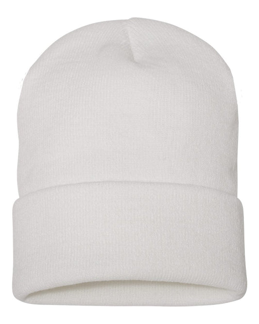 YP Classics 1501KC cuffed beanie in White