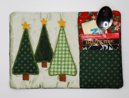 Festive Holiday Mug Rugs – Fabric Coaster Mats (Assorted Designs)