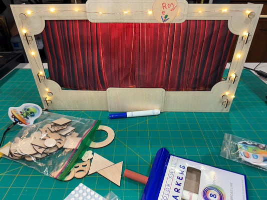 DIY Stick Puppet Theater Kit for Creative Kids & Families – Build, Decorate, and Perform!