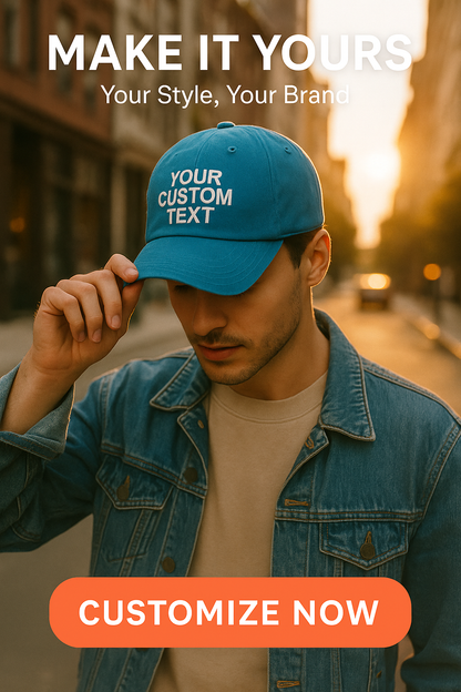 Custom Embroidered Dad Hat with Your Text – Choose Hat & Thread Color