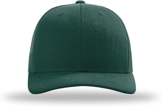 Green baseball cap on a white background